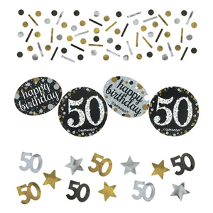 Confetti sparkling gold '50' (34gr) Confetti sparkling gold '50' (34gr)